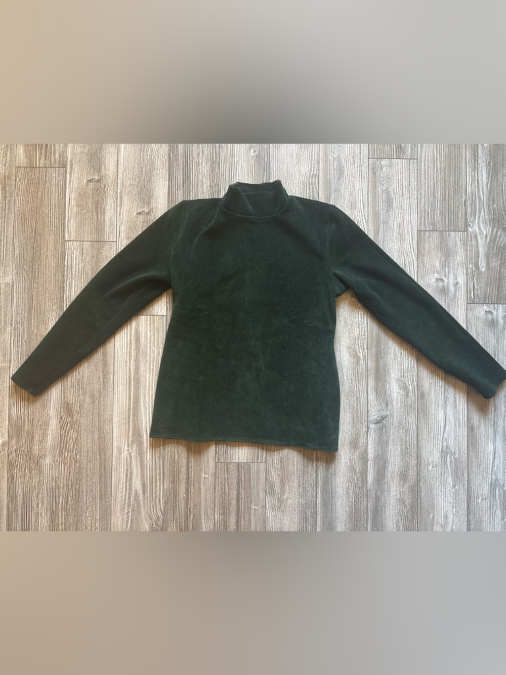 Vintage Dark Green Mock Neck Sweater